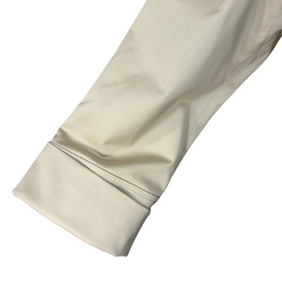 Banana Republic Small Twill Short Utility Jacket Button-Up Lined Long Sleeve Tan - Picture 3 of 11